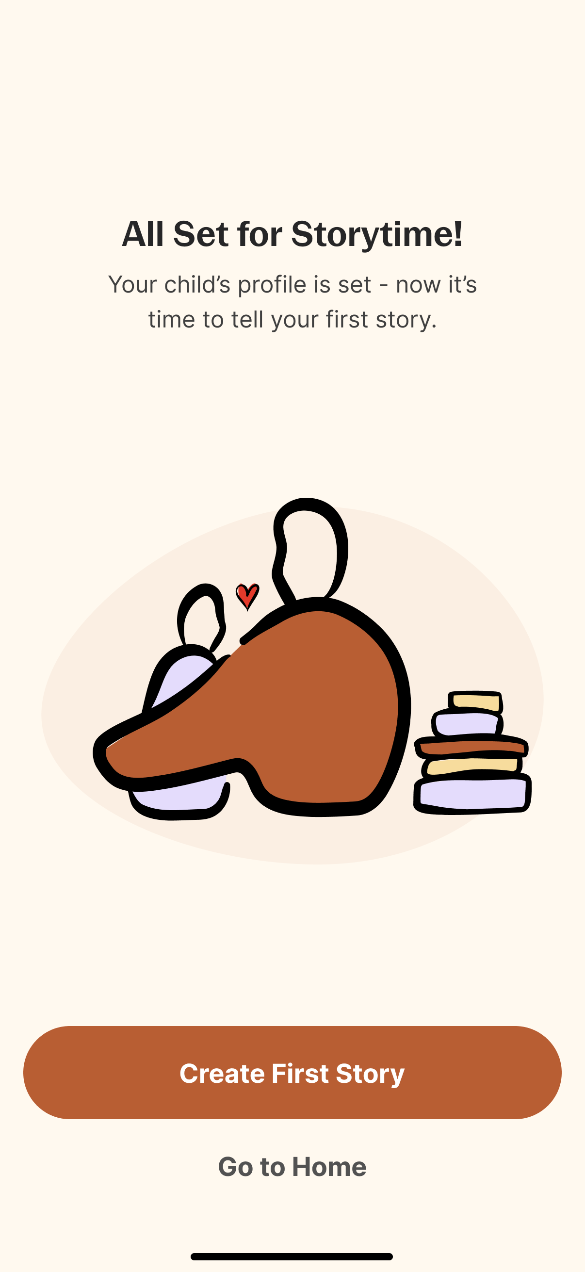 App screen - Finish Onboarding